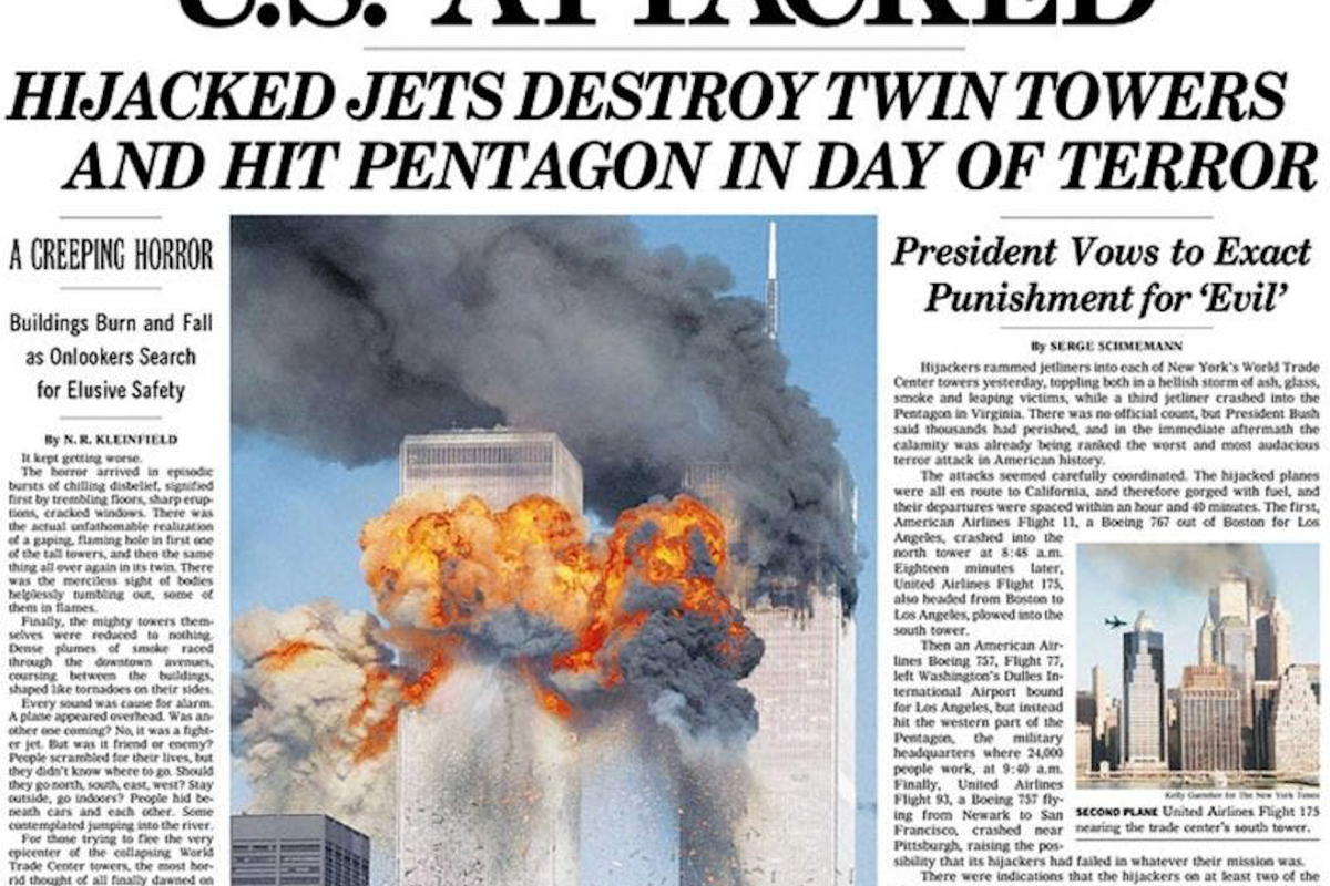 How the world s newspapers retold the horror of 9/11 on their front